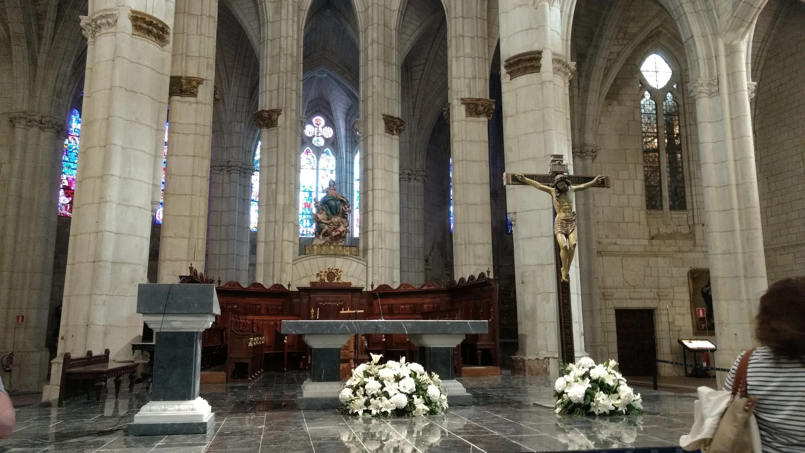 Catedral de Santa María la Real de la Almudena exterior facade in Madrid city centre