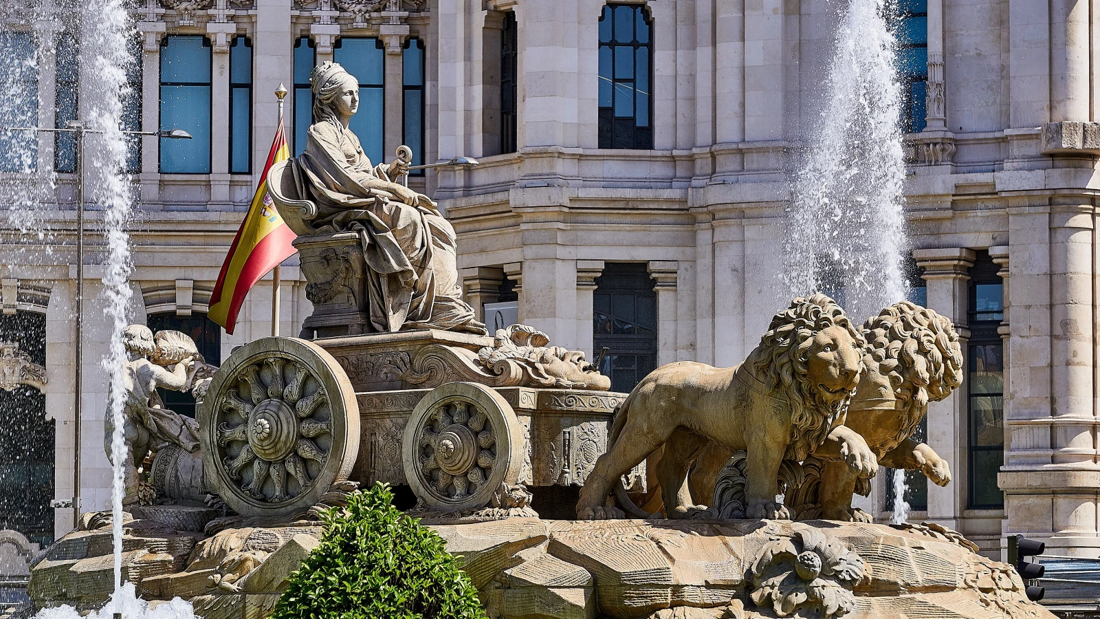 Cibeles Fountain at Plaza de Cibeles in central Madrid