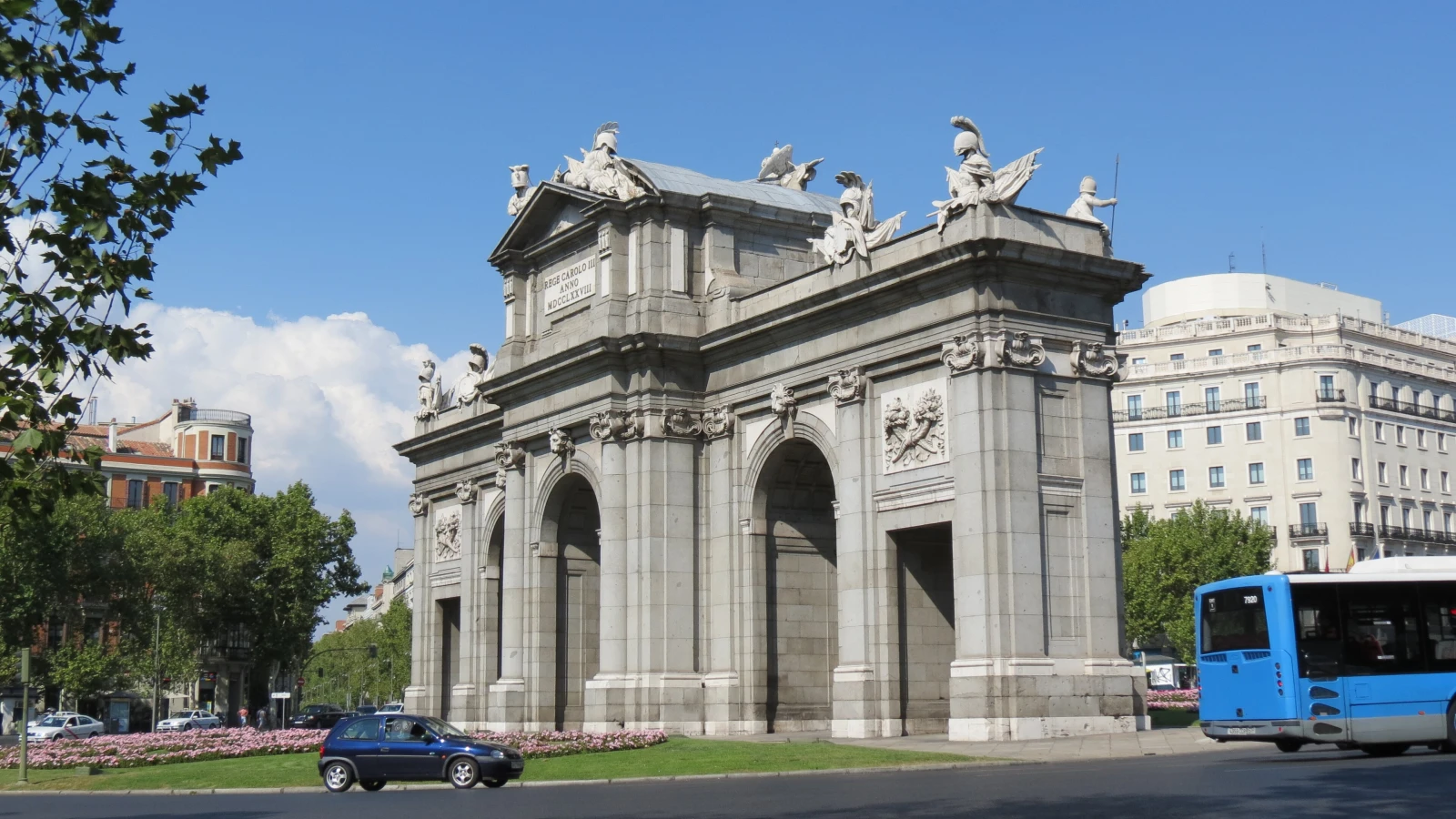 Puerta de Alcala monument Madrid landmark for car rental visitors
