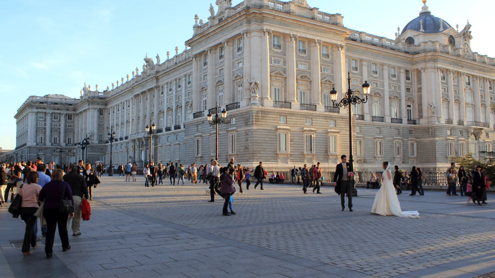Royal Palace of Madrid Palacio Real exterior facade for car rental visitors guide